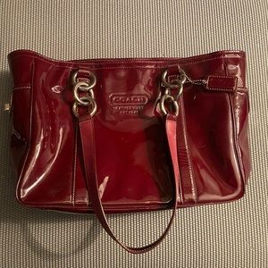 Red Patent Coach Handbag